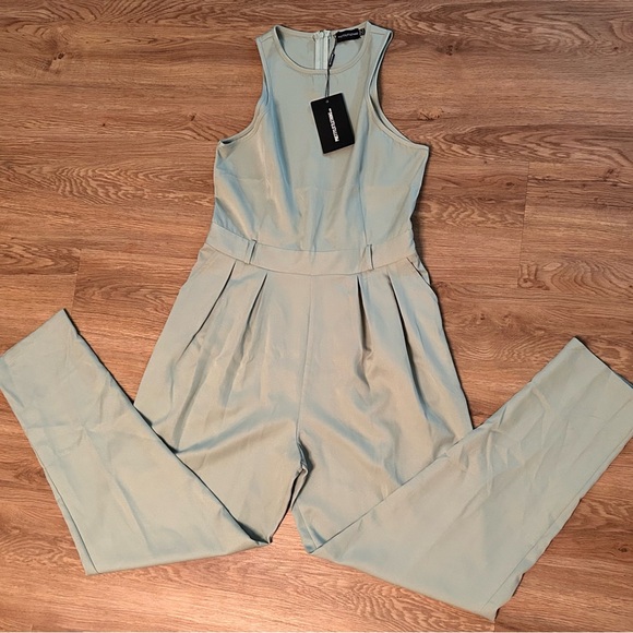 PrettyLittleThing Sage Sleeveless Pantsuit - Picture 1 of 9